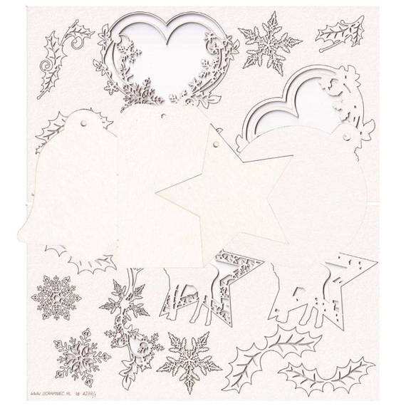 Dekorpappe Die Cut Chipboard old Fashioned Weihnachtskarte Workshop-Set - Scrapiniec 