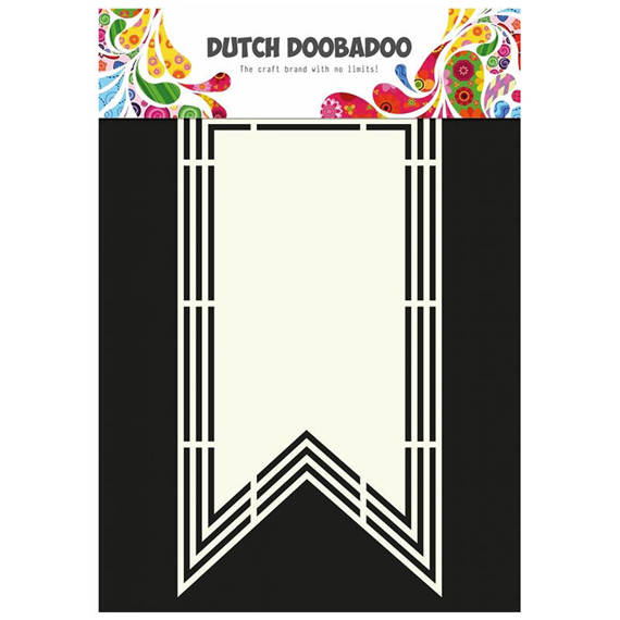 Dutch Doobadoo Schablone zum Abpausen und Ausschneiden - Flagge / Banner