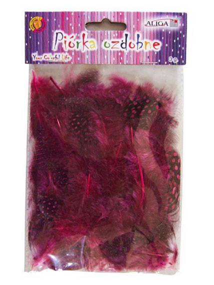 FEDERN gefleckt Bastelfedern Dekofedern Feathers 3g, rosa