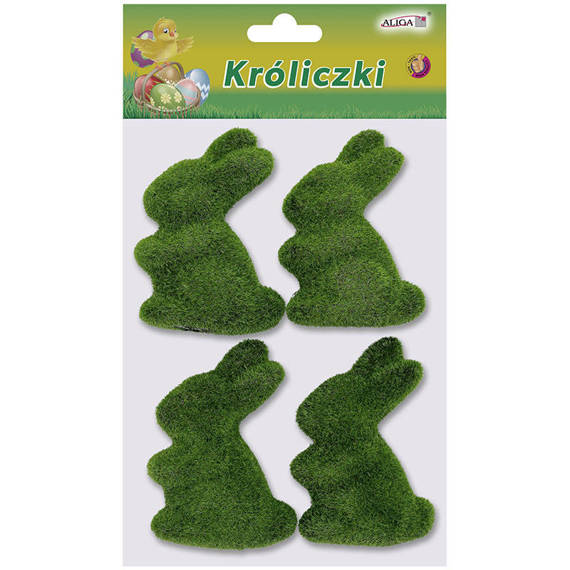 FLOCK HASEN OSTERHASEN Kaninchen flocked rabbit hase Ostern 8 cm - 4 Stück