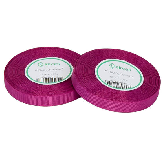 Farbband / Ripsband 12mm fuchsia 23m