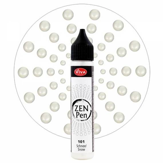 Farbe mit Applikator, um Punkte zu machen Zen Pen - Viva Decor - Snow