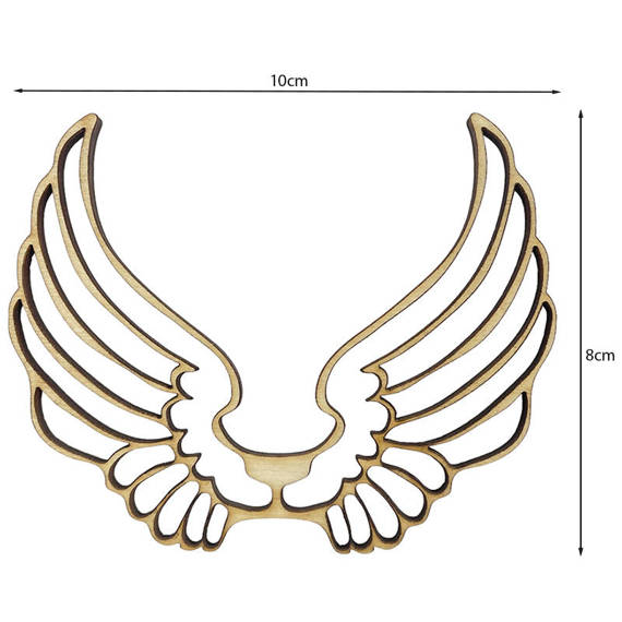 Flügel aus Holz für durchbrochene Engel 10 x 8 cm