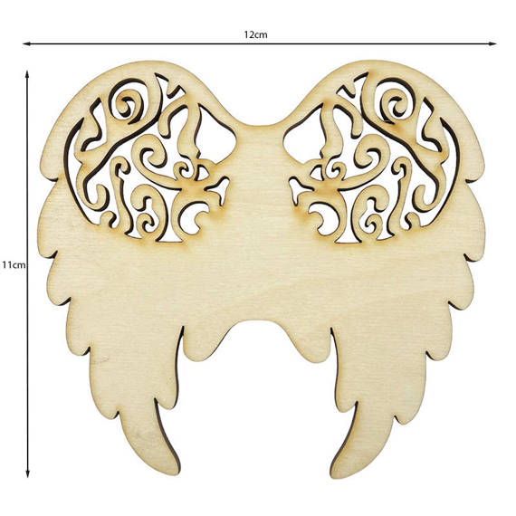 Flügel aus Holz für durchbrochene Engel 11 x 12cm