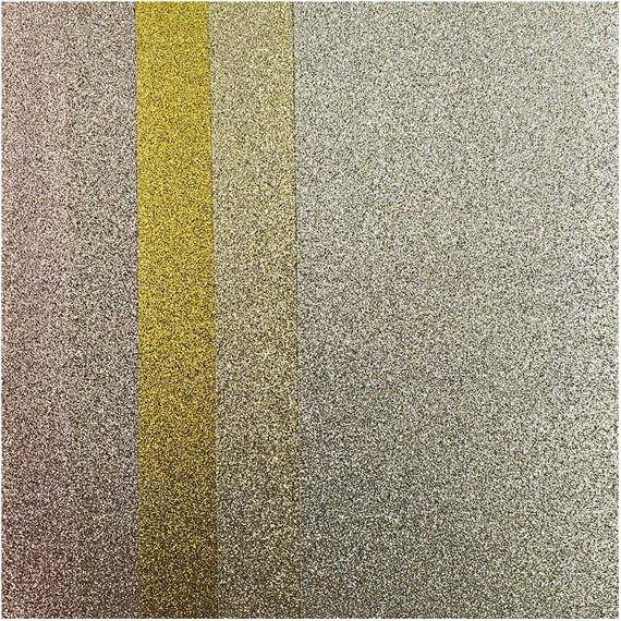 GLITZERPAPIER A4 - Gold-Mix 210 g - 5 Stück.