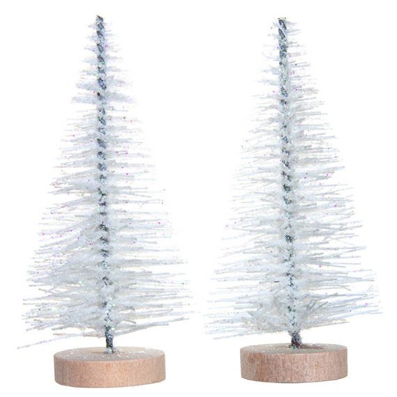 Glitzerperlen Weihnachtsbäume 8cm - 2 Stück