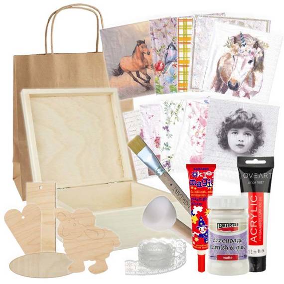 Großes Decoupage-Starter-Kit