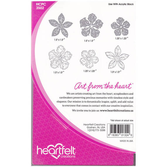 HEARTFELT Gummistempel Stempel Motivstempel Creations Blumen