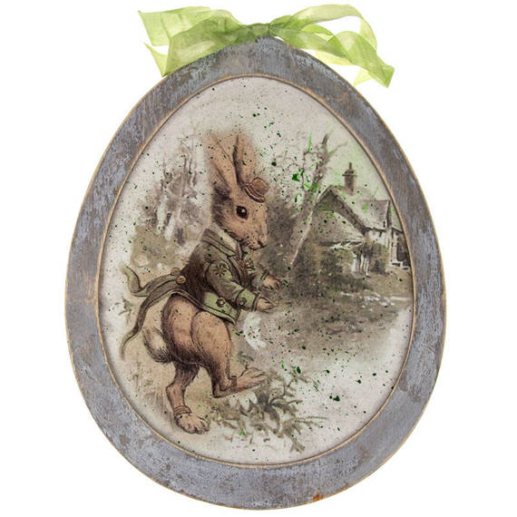 HOLZEI mit Rahmen 20 cm Dekoration, Dekoration, Basteln, Decoupage Ostern