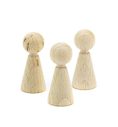 Holzfiguren - Bauer - Puppe peg doll 3stk