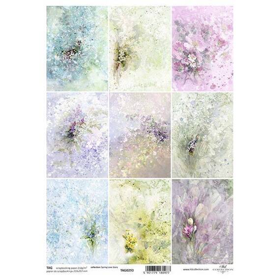 ITD Anhänger-Set, Tag-Set Etiketten-Set SCRAPBOOKING, Lavendel - TAG0296