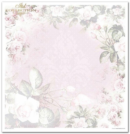 ITD COLELECTION Satz von 11St Scrapbooking-Papieren, 30x30 cm English Rose