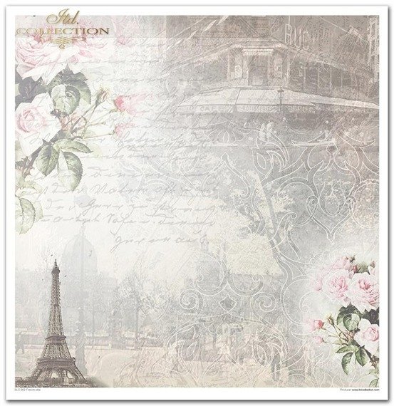 ITD COLELECTION Satz von 11St Scrapbooking-Papieren, 30x30 cm French Chic