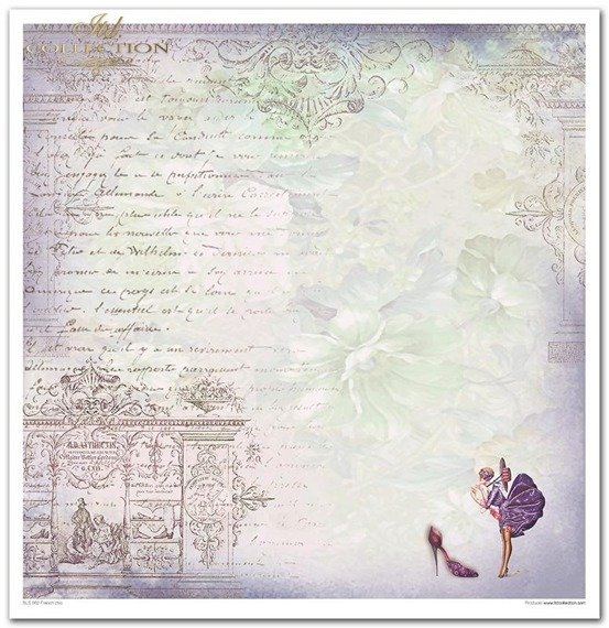 ITD COLELECTION Satz von 11St Scrapbooking-Papieren, 30x30 cm French Chic