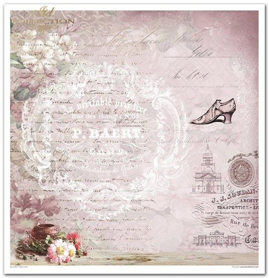 ITD COLELECTION Satz von 11St Scrapbooking-Papieren, 30x30 cm French Chic