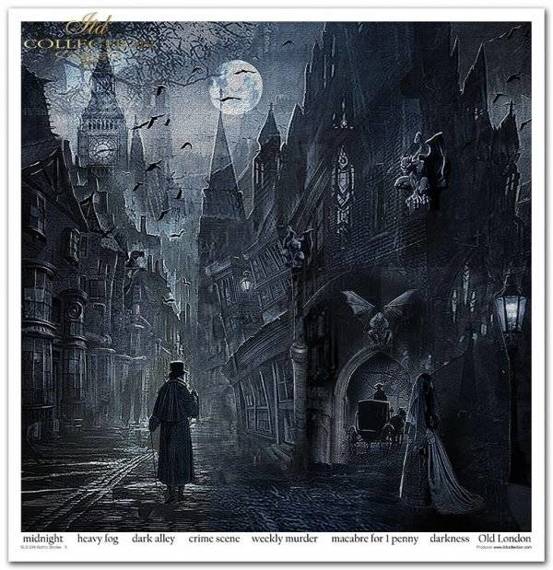 ITD COLELECTION Satz von 11St Scrapbooking-Papieren, 30x30 cm Gothic Stories