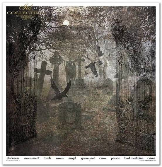 ITD COLELECTION Satz von 11St Scrapbooking-Papieren, 30x30 cm Gothic Stories