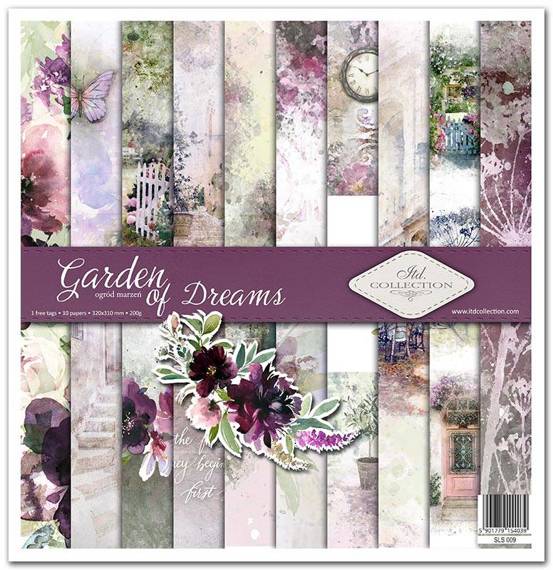 ITD COLLECTION Set 11Stk 30x30cm Scrapbooking Papier  - Garden of Dreams