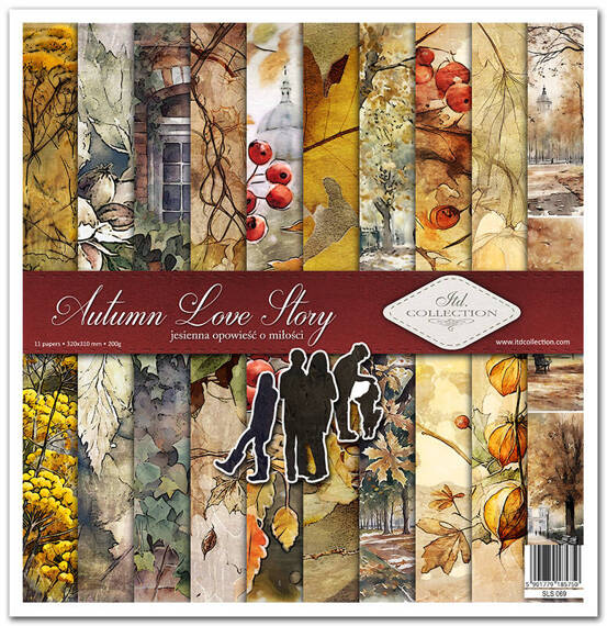 ITD COLLECTION Setz 11Stk 30x30cm Scrapbooking Papier Autumn Love Story