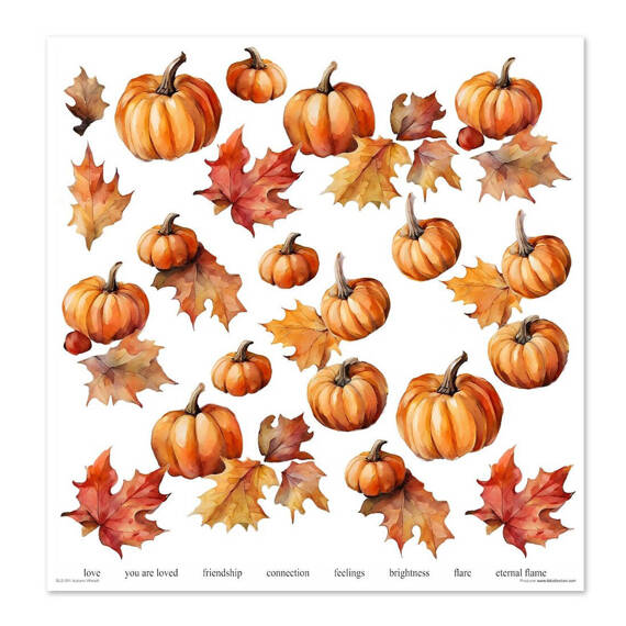 ITD COLLECTION Setz 11Stk 30x30cm Scrapbooking Papier - Autumn Wreath