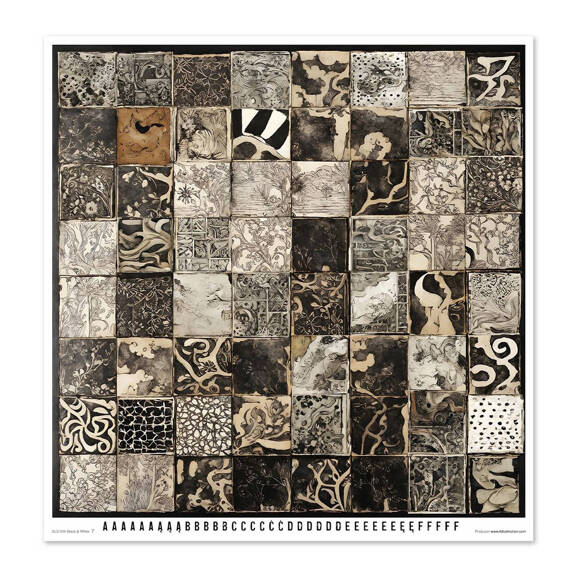 ITD COLLECTION Setz 11Stk 30x30cm Scrapbooking Papier - Black & White