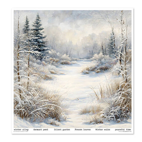 ITD COLLECTION Setz 11Stk 30x30cm Scrapbooking Papier - Botanical Garden in Winter