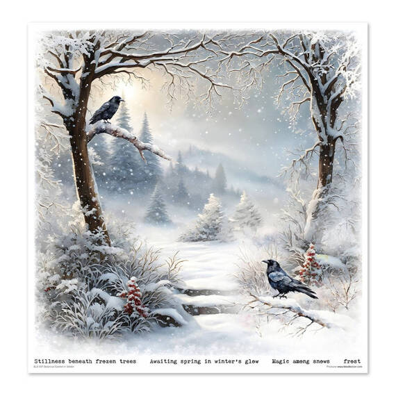 ITD COLLECTION Setz 11Stk 30x30cm Scrapbooking Papier - Botanical Garden in Winter