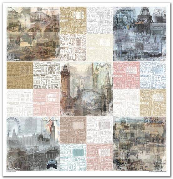 ITD COLLECTION Setz 11Stk 30x30cm Scrapbooking Papier -Capitals