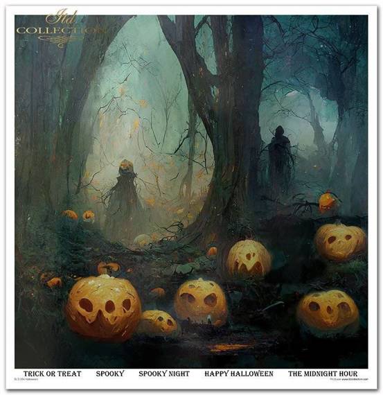 ITD COLLECTION Setz 11Stk 30x30cm Scrapbooking Papier - Halloween