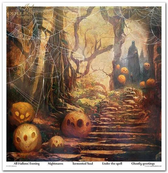 ITD COLLECTION Setz 11Stk 30x30cm Scrapbooking Papier - Halloween