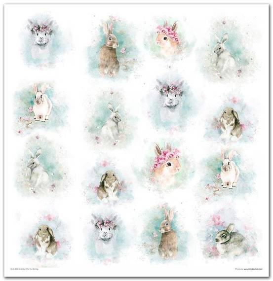 ITD COLLECTION Setz 11Stk 30x30cm Scrapbooking Papier Shabby Chic