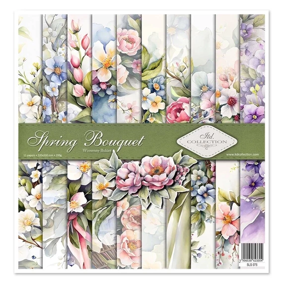 ITD COLLECTION Setz 11Stk 30x30cm Scrapbooking Papier - Spring Bouquet