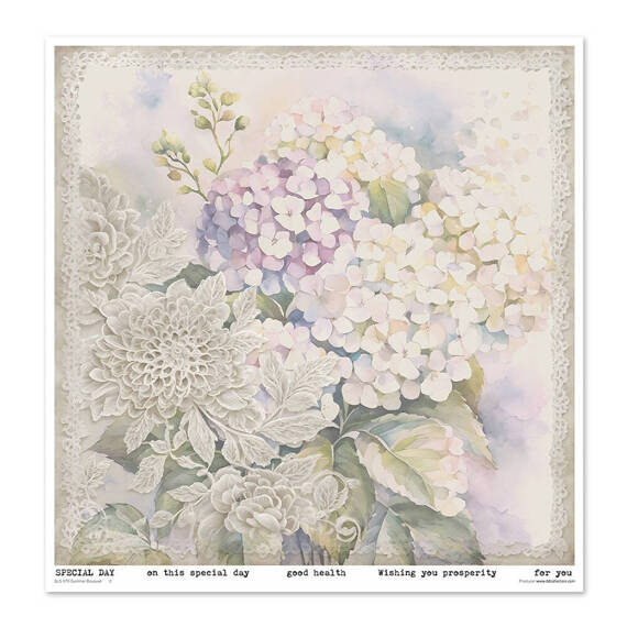 ITD COLLECTION Setz 11Stk 30x30cm Scrapbooking Papier - Summer Bouquet