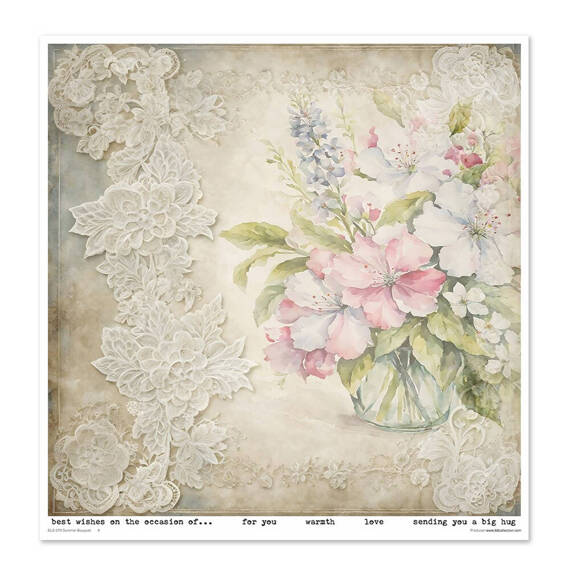 ITD COLLECTION Setz 11Stk 30x30cm Scrapbooking Papier - Summer Bouquet