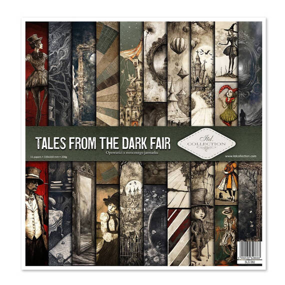 ITD COLLECTION Setz 11Stk 30x30cm Scrapbooking Papier - Tales from the Dark Fair