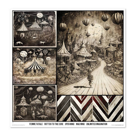 ITD COLLECTION Setz 11Stk 30x30cm Scrapbooking Papier - Tales from the Dark Fair