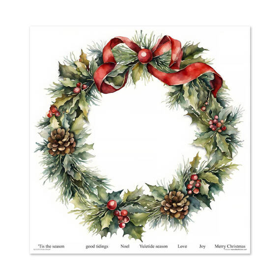 ITD COLLECTION Setz 11Stk 30x30cm Scrapbooking Papier - Winter Wreath Winterkranz 