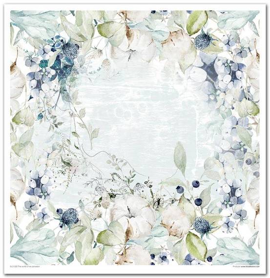 ITD COLLECTION Setz von 11Stk 30x30cm Scrapbooking Papier - The world of ice porcelain