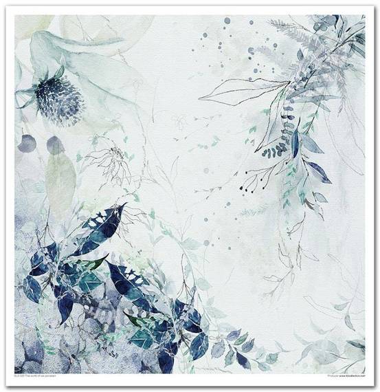 ITD COLLECTION Setz von 11Stk 30x30cm Scrapbooking Papier - The world of ice porcelain