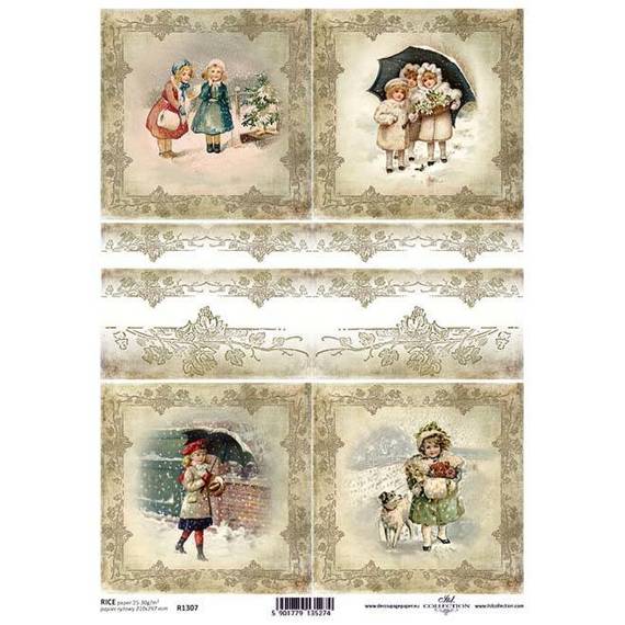 ITD Reispapier Decoupage Bastelpapier Softpapier Serviettentechnik, Kinder R1307