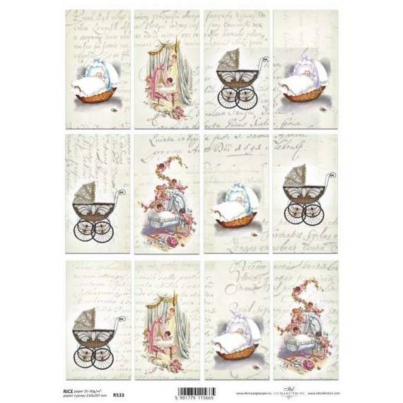 ITD Reispapier Decoupage Bastelpapier Softpapier Serviettentechnik, Kinder R533