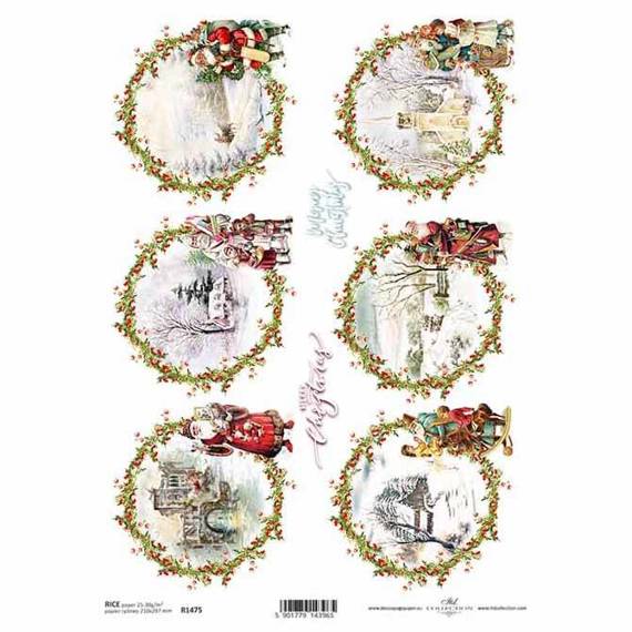 ITD Reispapier Decoupage Bastelpapier Softpapier Serviettentechnik, Landschaft R1475