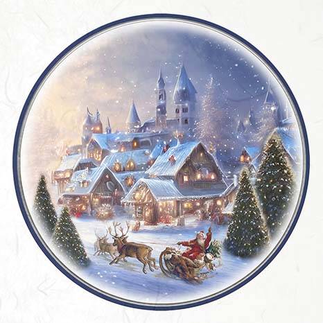 ITD Reispapier Decoupage SET Bastelpapier, rahmen vintage zeichen winter RSM060 