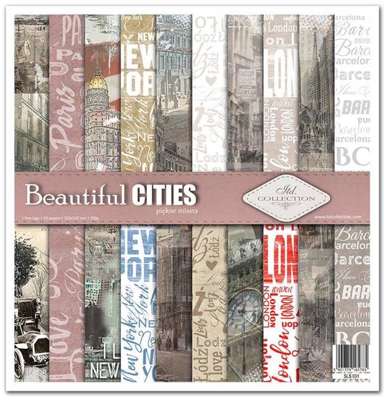 ITD Set 11 Stk 31x32cm einseitig Scrapbooking Papier 200g, Beautiful Cities