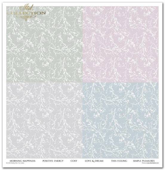 ITD Set 11 Stk 31x32cm einseitig Scrapbooking Papier 200g, Flower Post - Forget me not