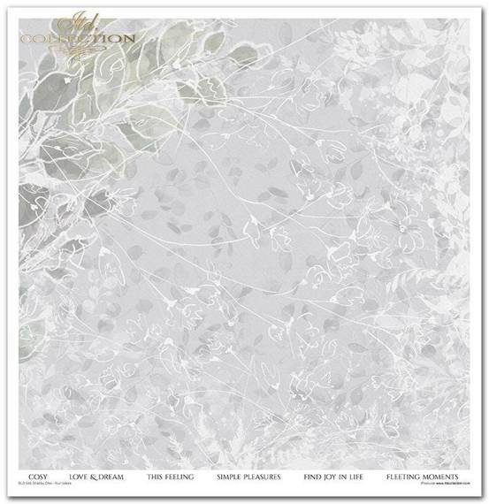 ITD Set 11 Stk 31x32cm einseitig Scrapbooking Papier 200g, Flower Post - Forget me not