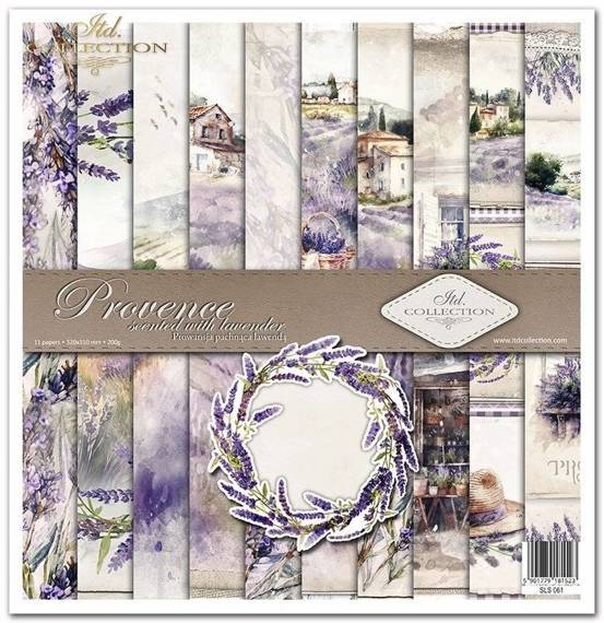 ITD Set 11 Stk 31x32cm einseitig Scrapbooking Papier 200g, Provence scented with lavender