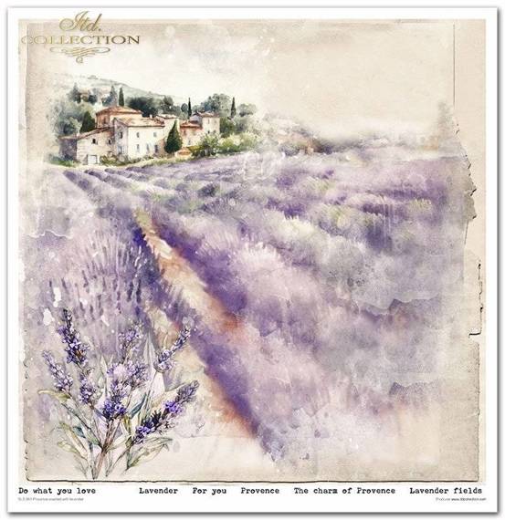 ITD Set 11 Stk 31x32cm einseitig Scrapbooking Papier 200g, Provence scented with lavender