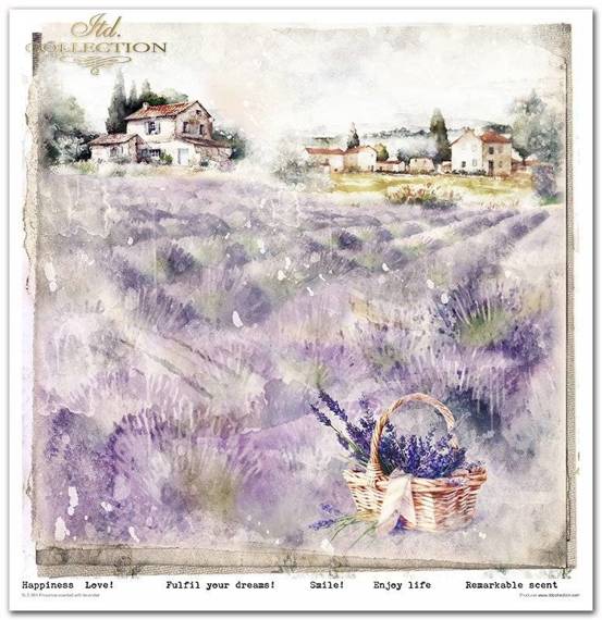 ITD Set 11 Stk 31x32cm einseitig Scrapbooking Papier 200g, Provence scented with lavender