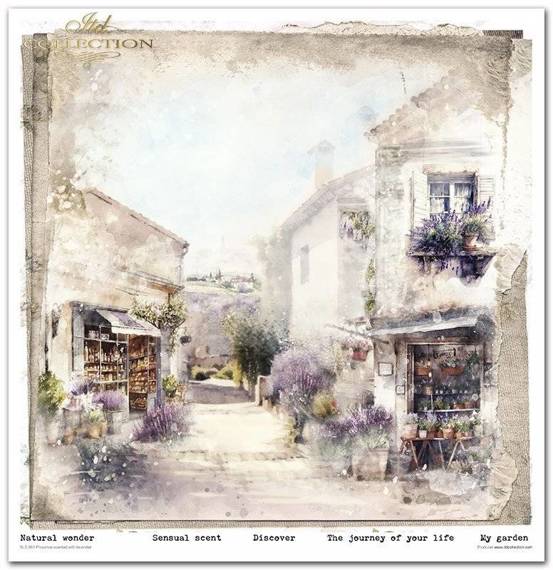 ITD Set 11 Stk 31x32cm einseitig Scrapbooking Papier 200g, Provence scented with lavender